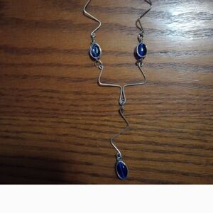 Vintage silver cats eye necklace